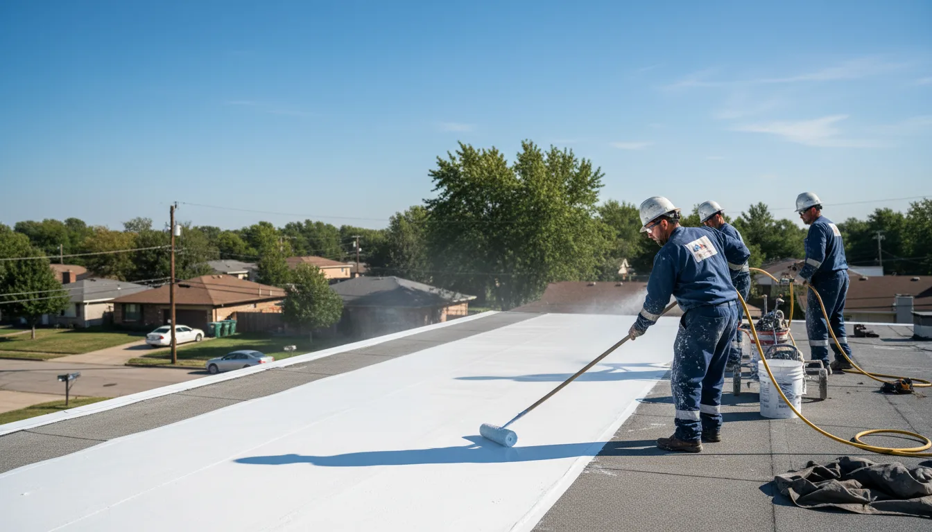Commercial roof coating in Drexel, NC near me